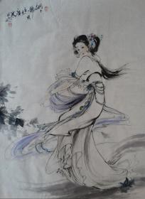 张惠敏先生仕女画（5）作品得自画家本人 保真 不议价