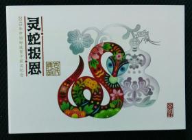 2013年中国邮政贺卡获奖纪念灵蛇报恩