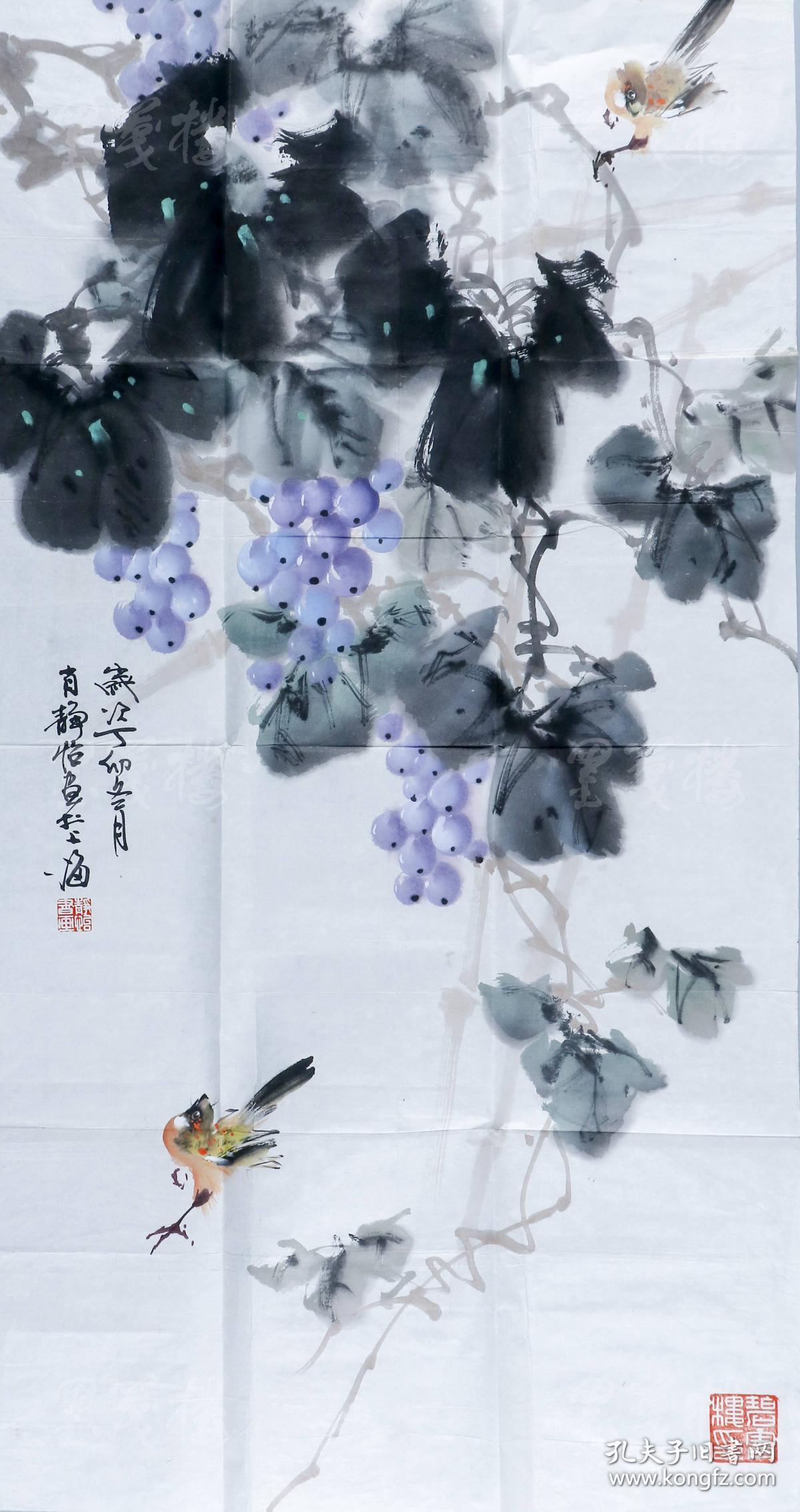 著名画家,中国传统文化交流协会常务副会长 肖静怡 1987年 水墨画作品