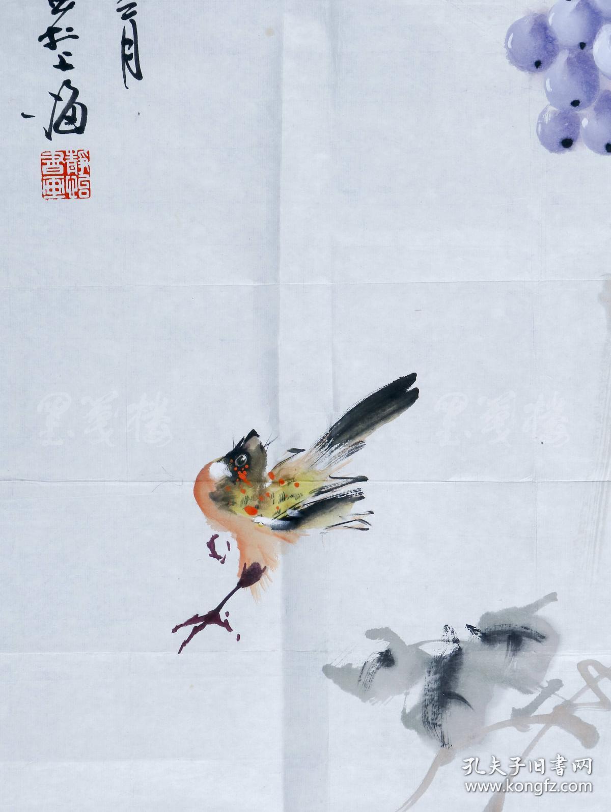 著名画家,中国传统文化交流协会常务副会长 肖静怡 1987年 水墨画作品