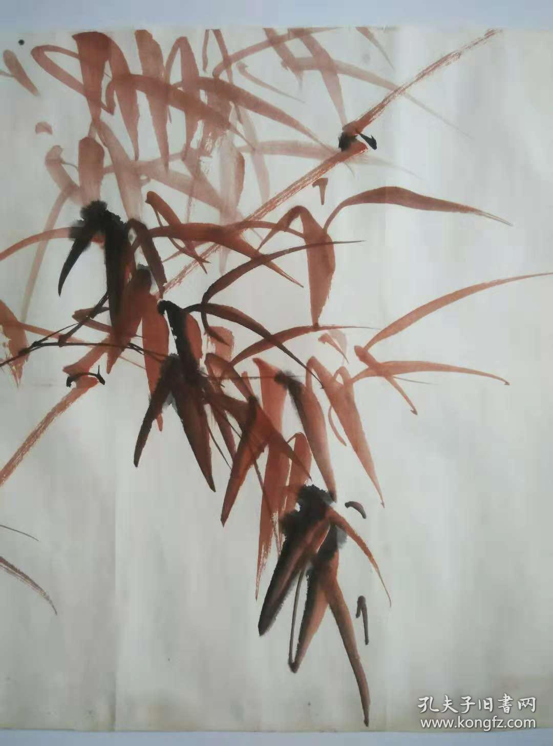 天津美术学院申世辉教授国画竹子三平尺托片(真迹)