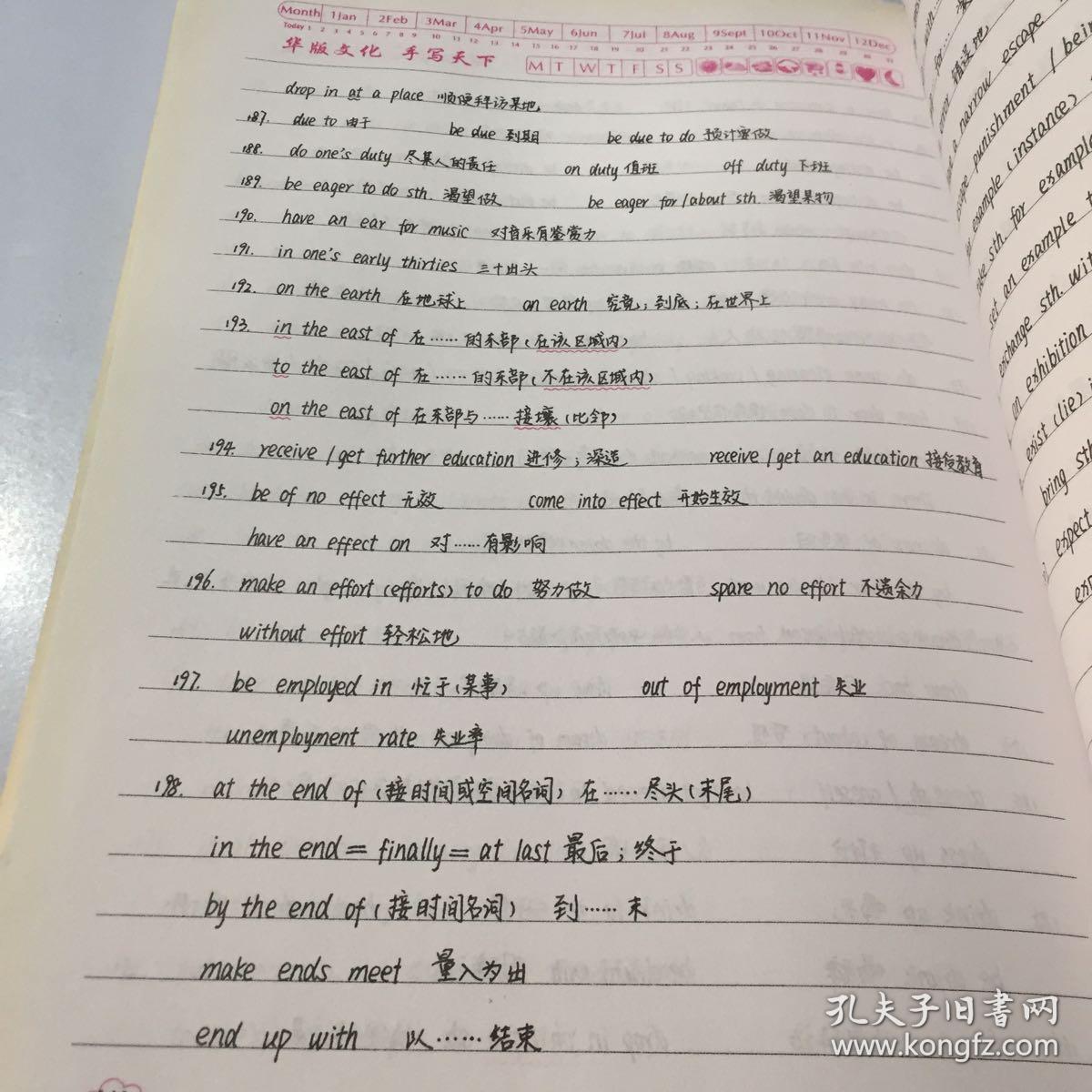 衡水重点中学状元手写笔记错题笔记:英语(高中版)