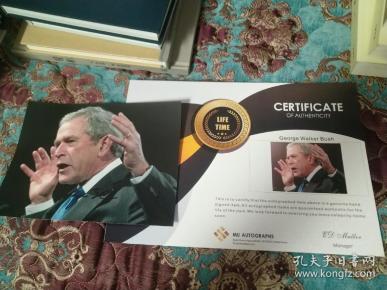 【签名照】美国第四十三任总统"乔治·沃克·布什小布什 亲笔签名
