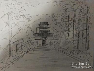 南京中山陵速写图片