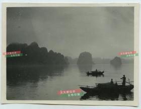 民国时期广西桂林一带江景老照片