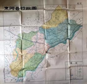 1964年，山东东阿县图（104×104cm）