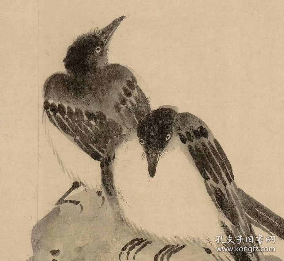 南宋僧法常牧溪水墨写生图纸本大小47395188厘米宣纸原色微喷印制定制