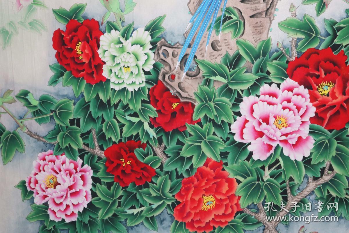 一级美术师孙颖大六尺精品工笔牡丹