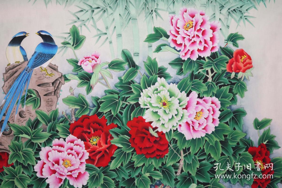 一级美术师孙颖大六尺精品工笔牡丹