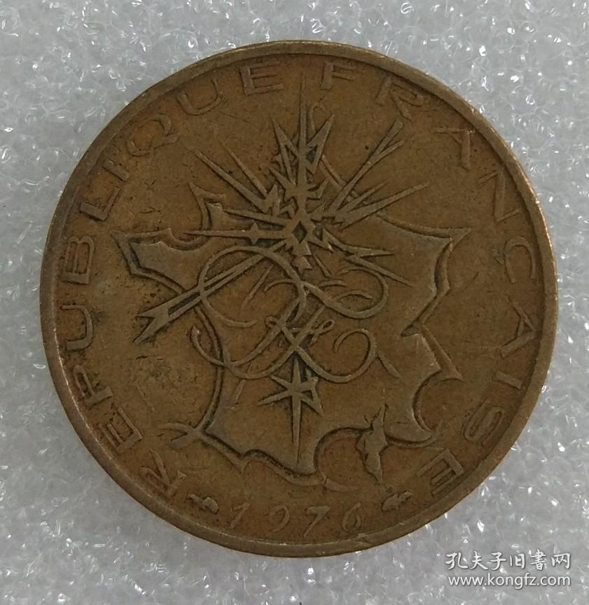 旧币法国10法郎巴士底狱纪念币铜币约26mm欧洲