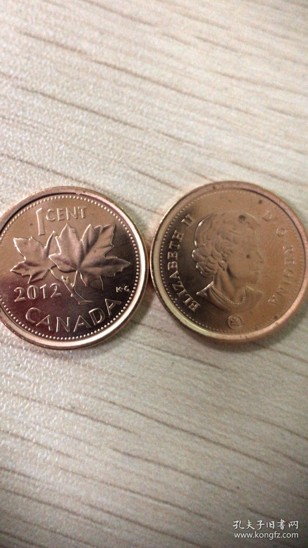 现货加拿大1分硬币50枚原卷年份随机发货