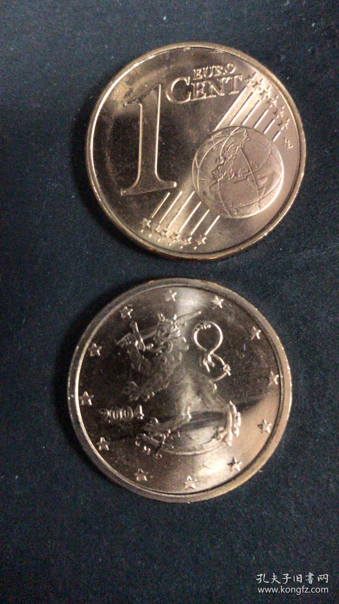 现货芬兰1欧分硬币 50枚原卷 年份随机发货