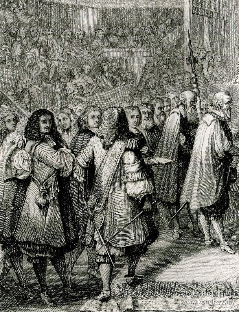 1845年钢版画1663订立盟约29522厘米