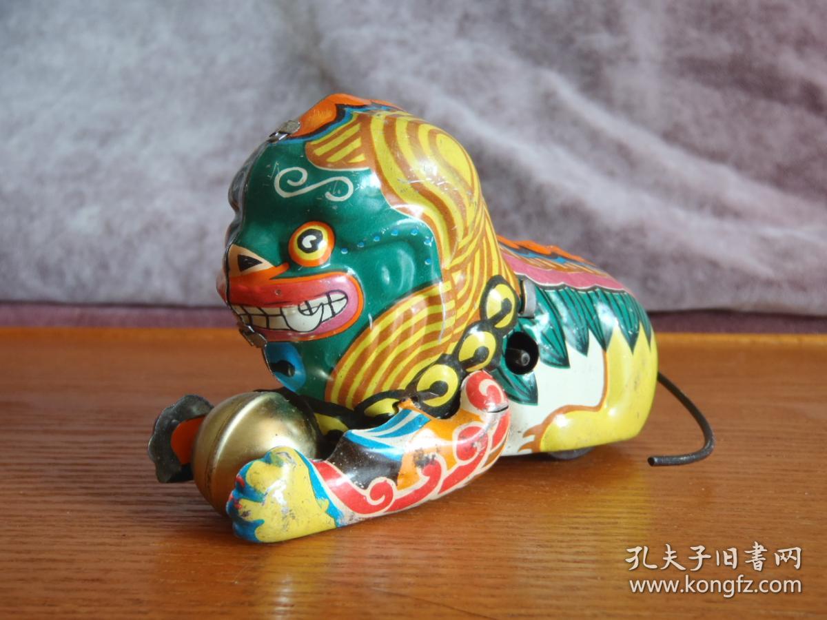 70年代老铁皮玩具狮子滚绣球 功能完好缺钥匙 孔夫子旧书网 70年代老铁皮玩具狮子滚绣球 功能完好缺钥匙 孔夫子旧书网