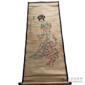 仿古画国画唐寅人物画客厅装饰画中堂画已装裱四大美女貂蝉挂画