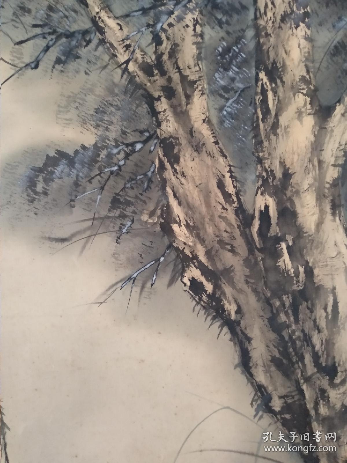 清末日本画家高森碎岩国画猛虎图