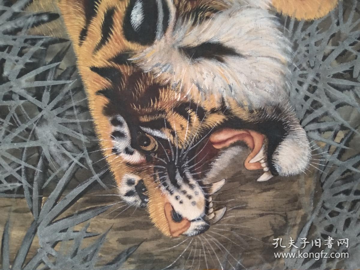 清末日本画家高森碎岩国画猛虎图