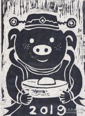 著名当代艺术家,中国当代美术研究院油画院院长 沈敬东2019年贺年限量