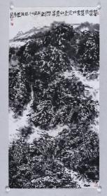著名画家、乌兰察布市美协副主席 赵亚铭 水墨画作品《黑墨山水（二）》一幅（纸本托片，约8平尺；作品由《中国美术市场报》直接得自于艺术家本人） HXTX100179