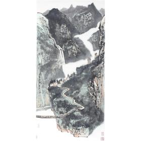 广西美术家协会会员、漓江画派青年画家-庞文锦-2017年创作山水画（保真）