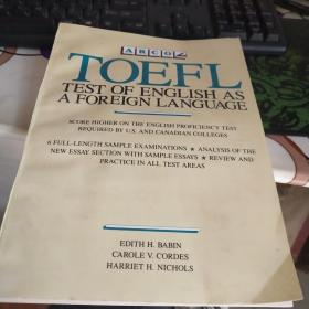 TOEFL  TEST OF ENGLISH AS A FOREIGN LANGUAGE