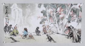 著名画家、中国工艺美协会员 张洪建 水墨画作品《丽日春风》一幅（纸本软片，约8平尺；作品由《中国美术市场报》直接得自于艺术家本人） HXTX100294