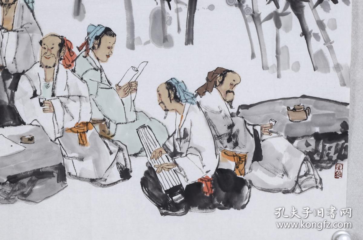 师从陈钰铭著名画家中国孔子画院副院长刘建国水墨画作