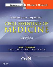 现货 Andreoli and Carpenters Cecil Essentials of Medicine, 9e 英文原版 西氏内科学精要 学生版  [美]本杰明 全彩印
