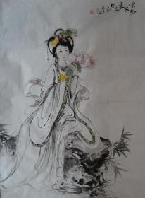 张惠敏先生仕女画（3） 作品得自画家本人 保真 不议价