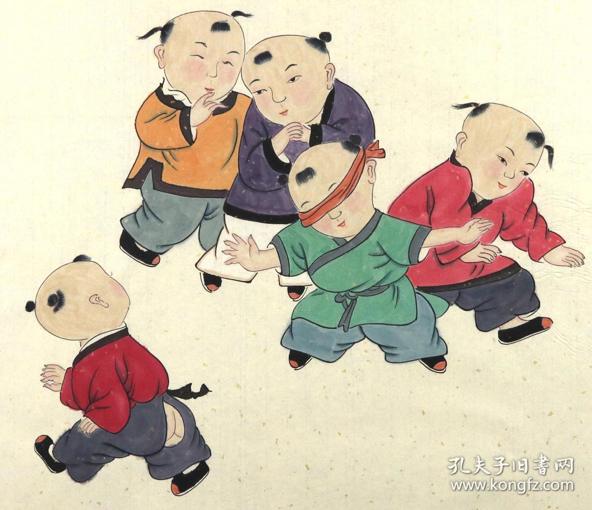 责任公司特聘画家海外华人联艺会会员翰馥艺社副会长五子婴戏6766cm