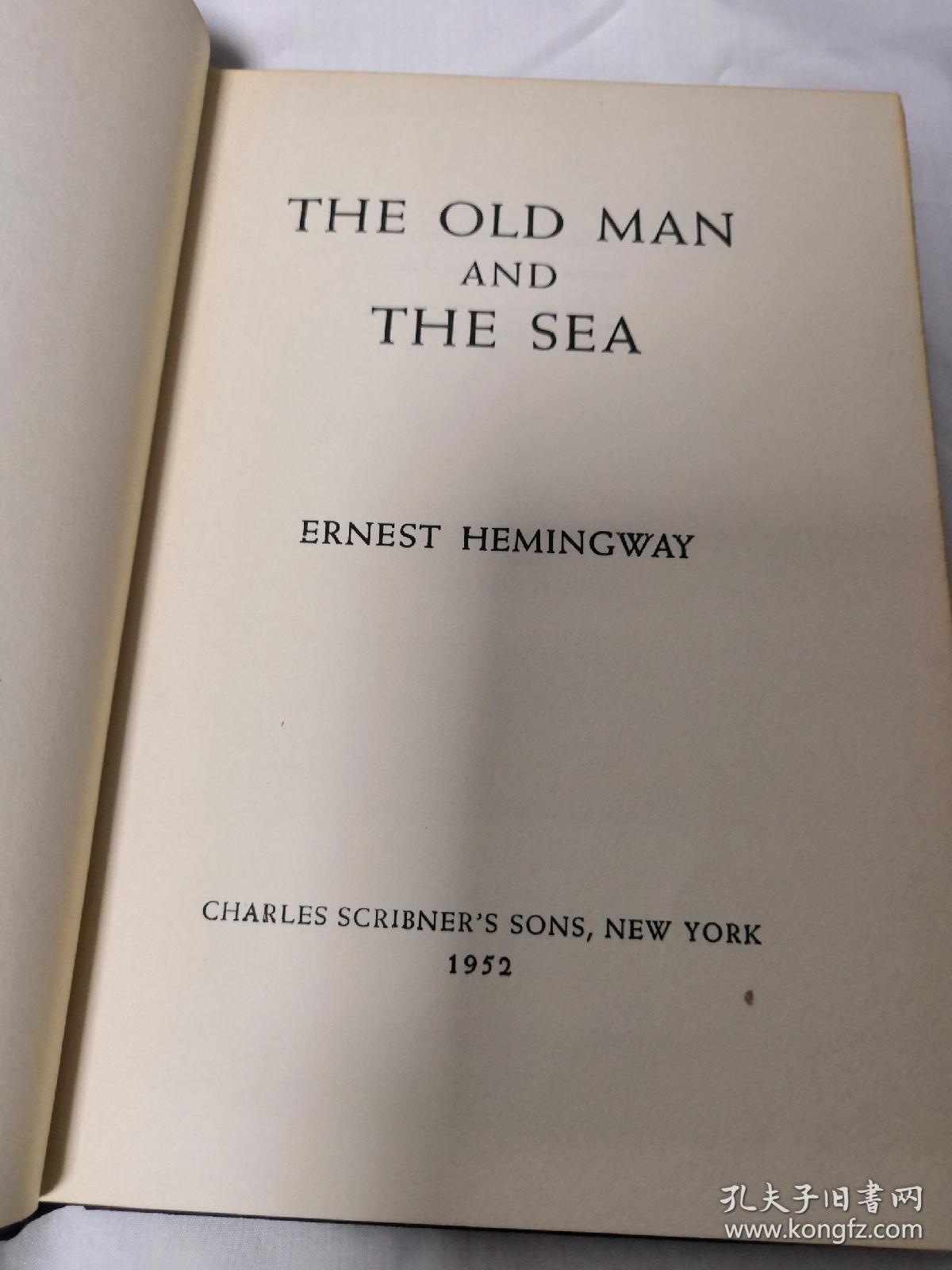 1952年诺贝尔奖得主海明威世界经典名著《老人与海》 the old man and