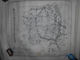 镇江地区解放战争时期公路示意图 手绘
