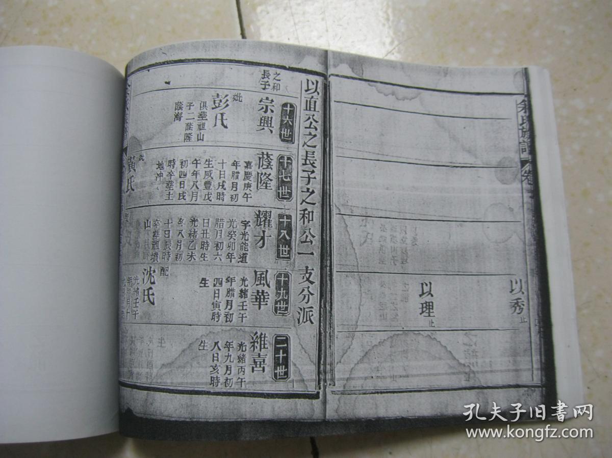 余氏族谱(复印本,共三本.字辈:大家荫耀风维)