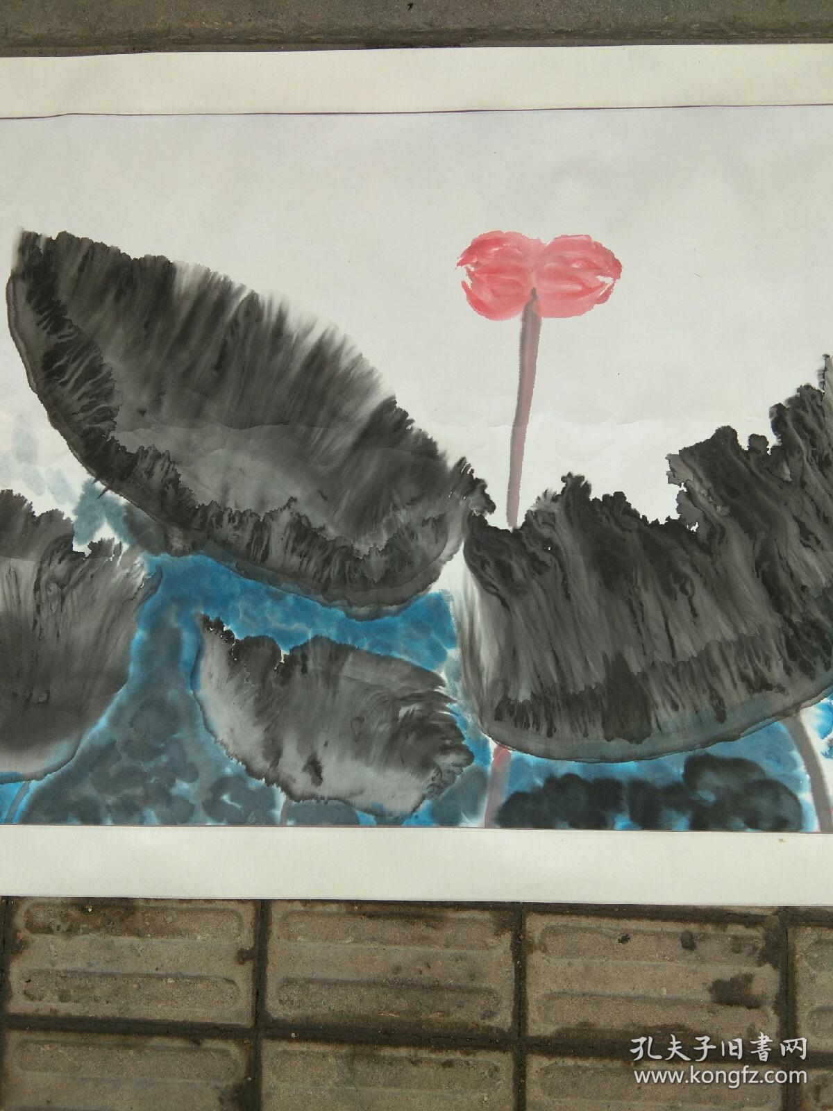 中国画历史上拥有画法发明专利的第一人——刘庆书(来者) 荷花四尺整