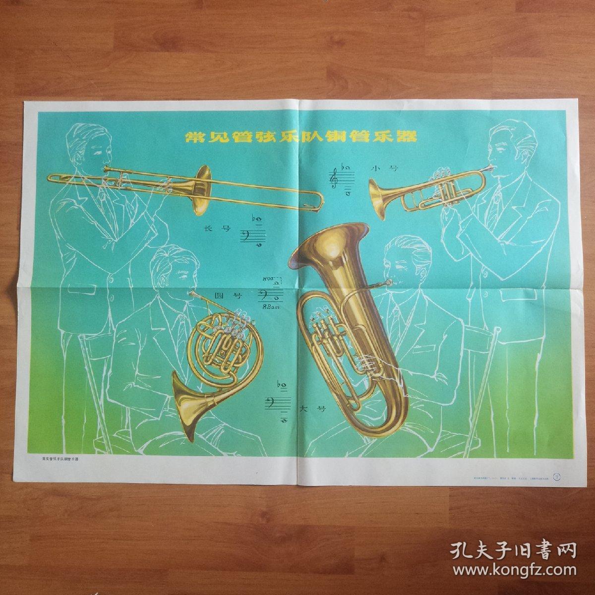 音乐教学挂图.常见管弦乐队铜管乐器.