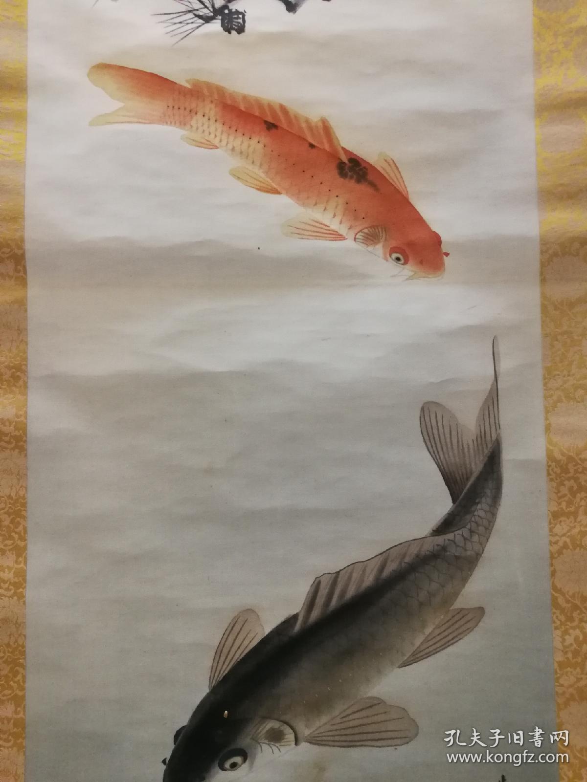 日本 回流书画 锦鲤 开运 吉祥