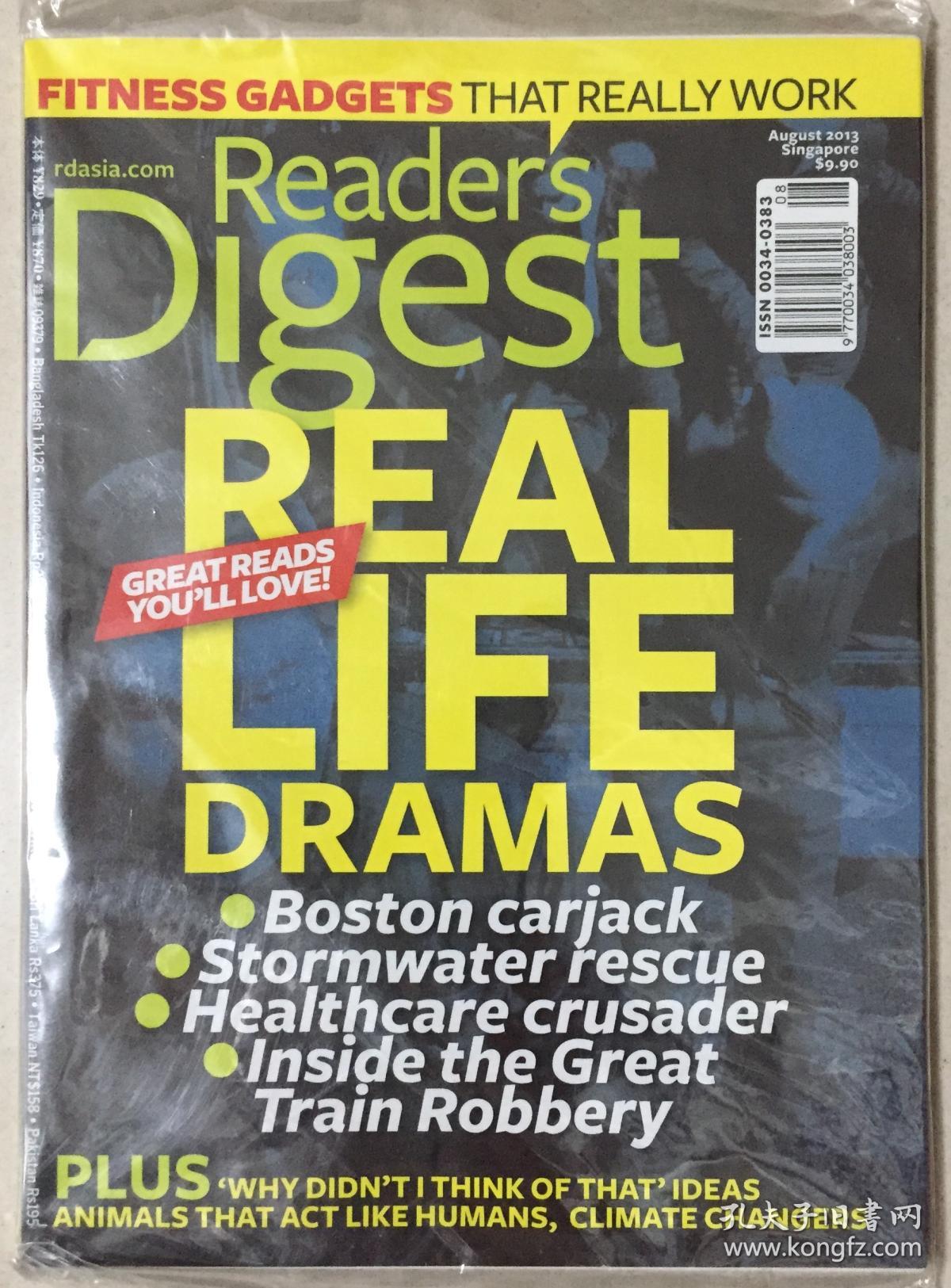 reader·s digest 读者文摘 2013年 第8期 原版外文英文期刊