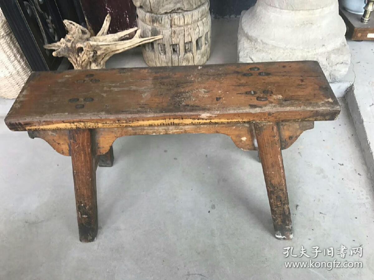 清代,老榆木上马凳