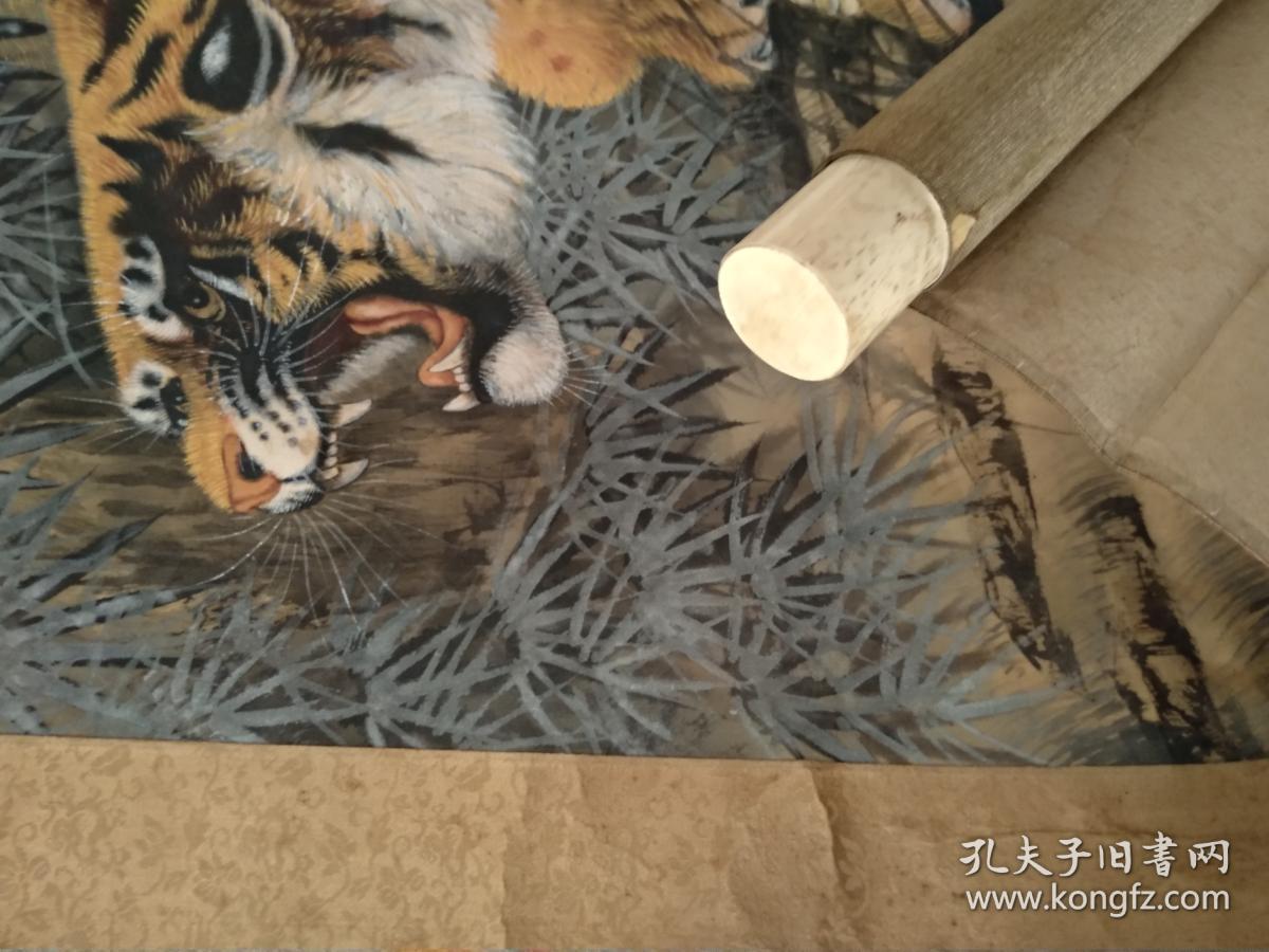 清末日本画家高森碎岩国画猛虎图