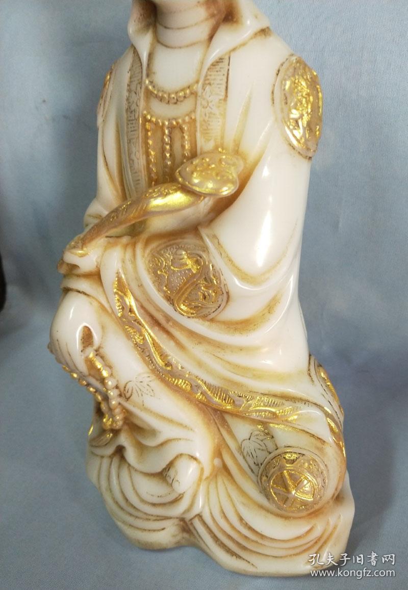 如意观音手拿佛珠手串摆件