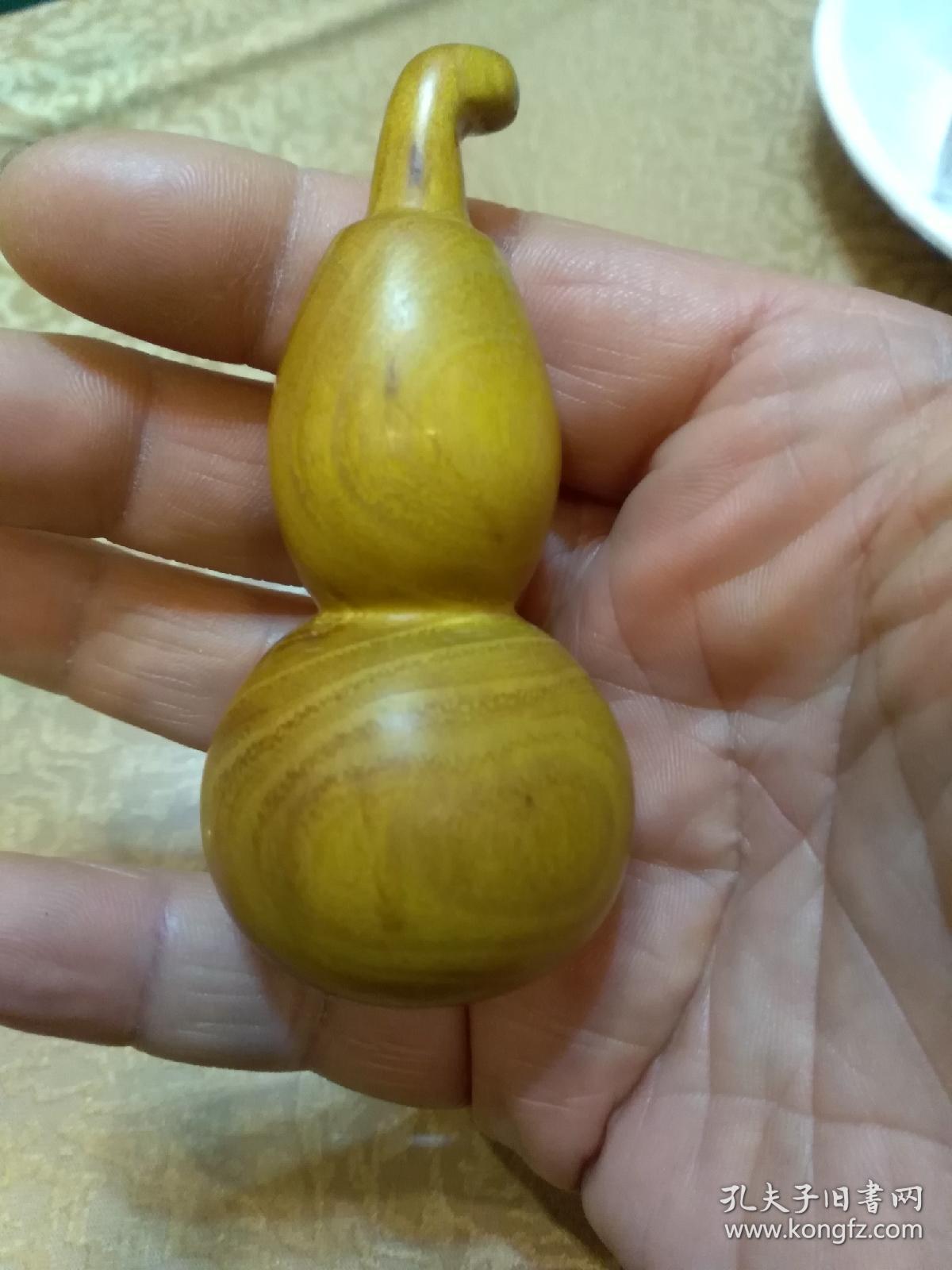 柞榛【柘木】葫芦手把件,手工磨制!