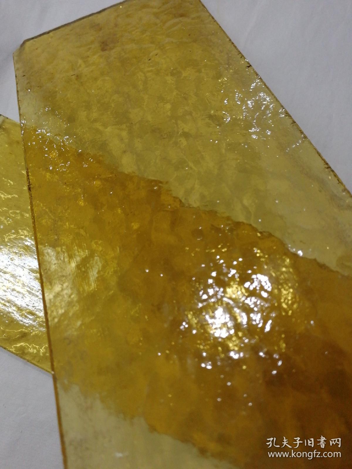 民国时期文房书屏黄玻璃