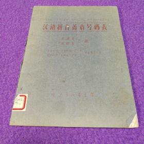 汉语拼音著者号码表（郑州大学图书馆原藏）