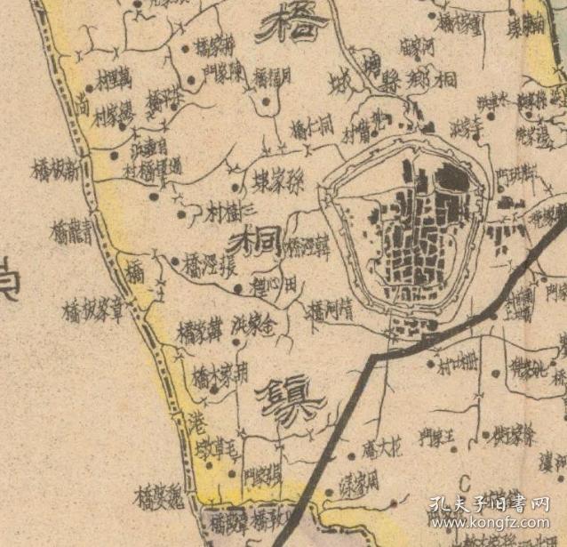 原图高清复制),(桐乡老地图,桐乡县老地图,桐乡地图,桐乡县地图,嘉兴