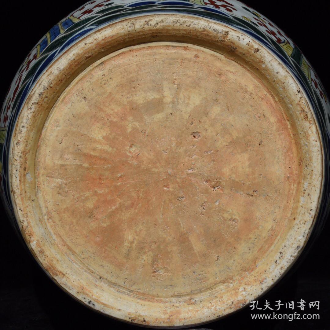 明万历五彩福寿纹大罐