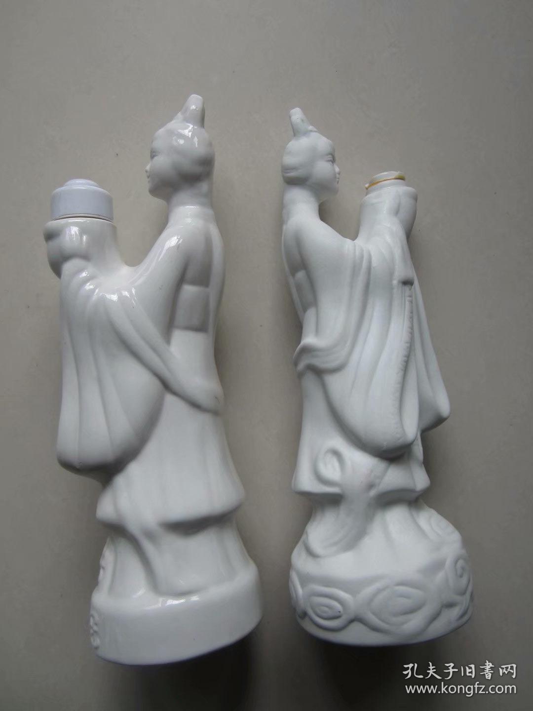 菏泽地区老酒瓶系列山东省巨野县花冠酒厂花之冠牡丹仙子人物造型酒瓶