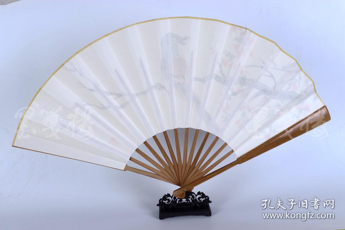 职业书画家,艺品万家签约艺术家 孙章喜 水墨画成扇一幅(尺寸:56*19.