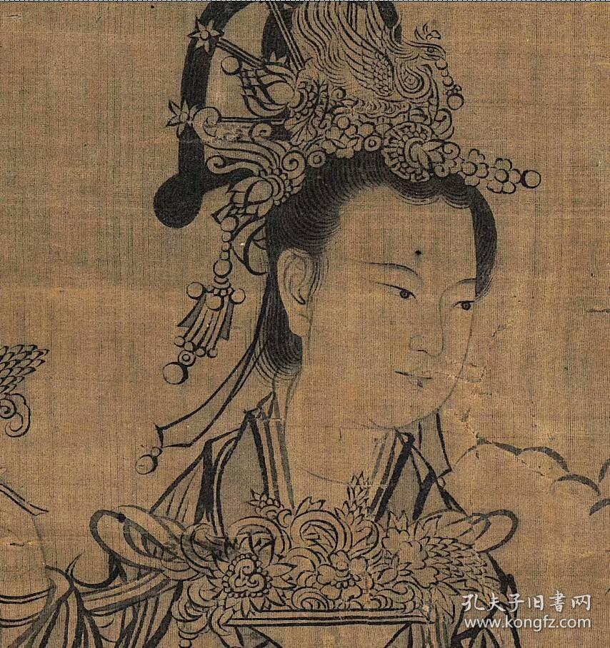 李公麟维摩居士像纸本大小569598厘米宣纸原色微喷印制订单印制不支持