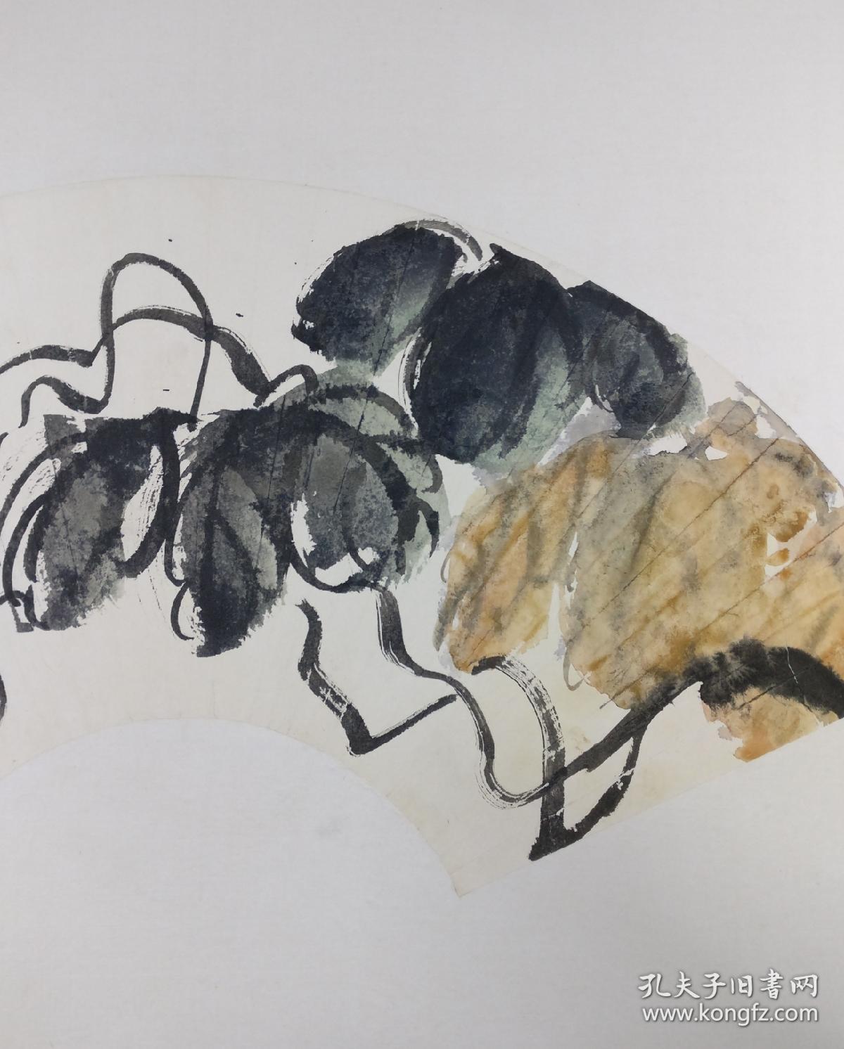 齐白石葫芦蝈蝈扇面