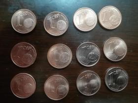 欧盟12国1欧分硬币